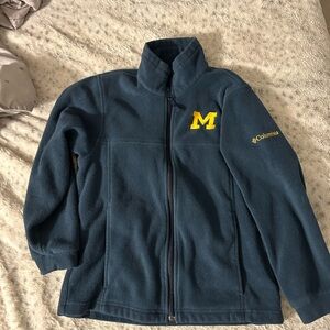Columbia brand Michigan fleece zip up size 10/12 navy